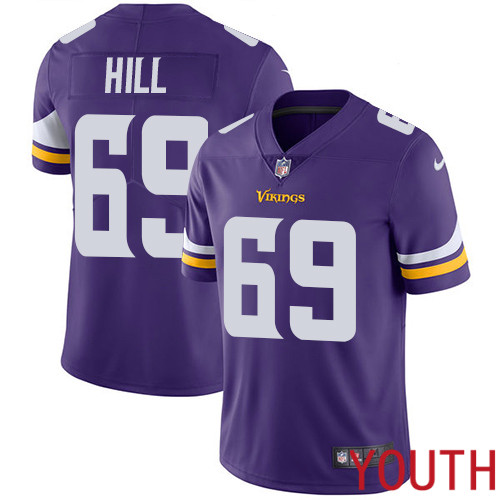 Minnesota Vikings #69 Limited Rashod Hill Purple Nike NFL Home Youth Jersey Vapor Untouchable->youth nfl jersey->Youth Jersey